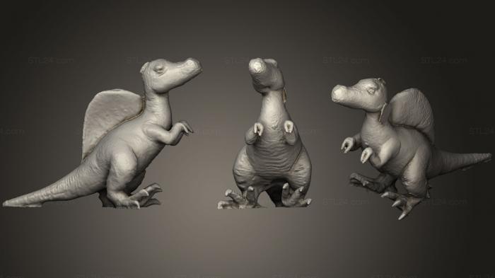 Animal figurines (Stuffed dinosaur, STKJ_1508) 3D models for cnc